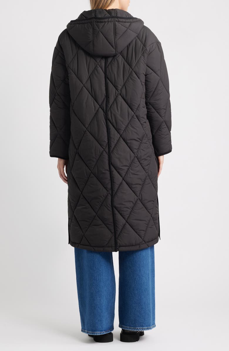 Bernardo Bren Quilted Puffer Coat, Alternate, color, Black