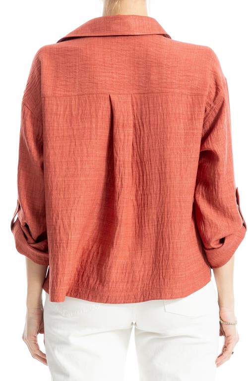 Max Studio Collared Textured Shirt
