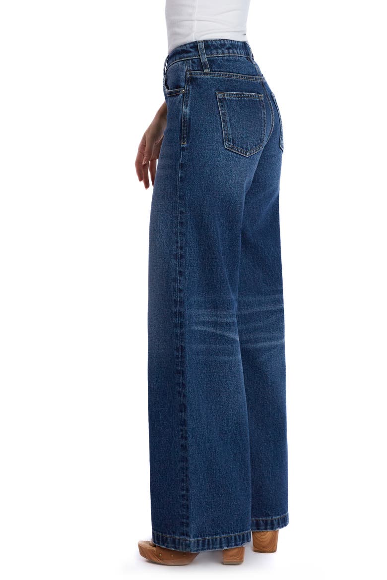 High Waist Wide Leg Jeans, Alternate, color, DARK VINTAGE
