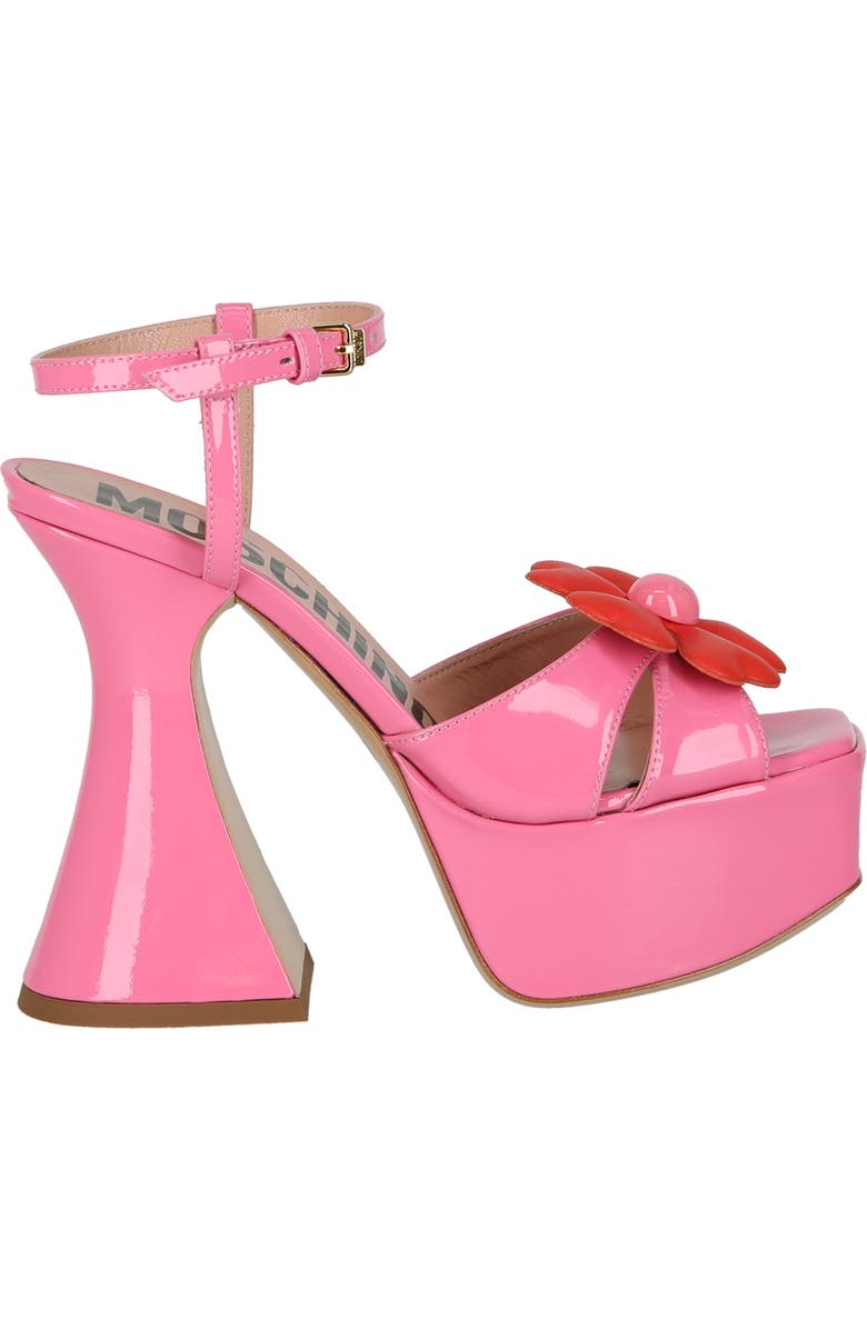 Moschino Flower Platform Sandal, Alternate, color,