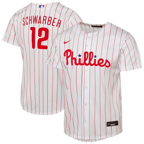 Youth Nike Kyle Schwarber White Philadelphia Phillies Replica Jersey
