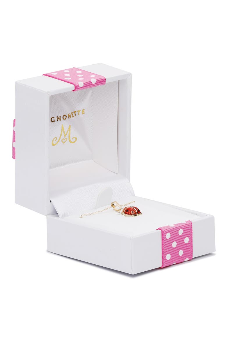 14K Gold Ladybug Necklace, Alternate, color, GOLD