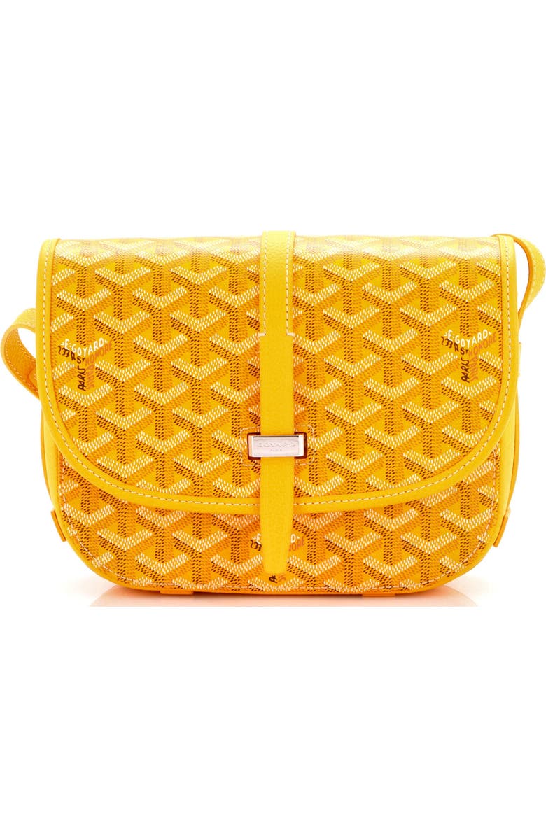 Pre-Owned Goyard Belvedere II Messenger Bag Coated Canvas PM, Main, color, Yellow
