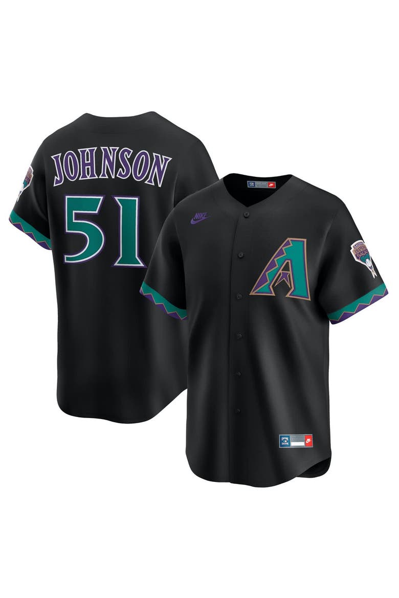 Men's Nike Randy Johnson Black Arizona Diamondbacks Throwback