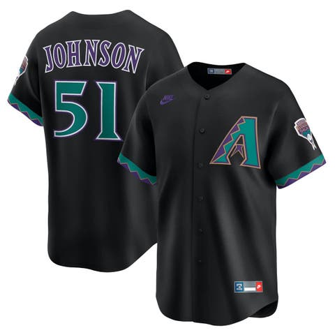 Men's Nike Randy Johnson Black Arizona Diamondbacks Throwback Cooperstown Collection Limited Jersey
