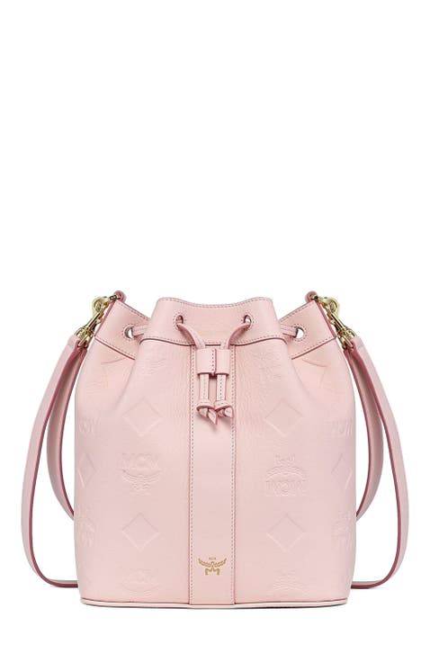 Medium Dessau Drawstring Bag in Maxi Monogram Leather