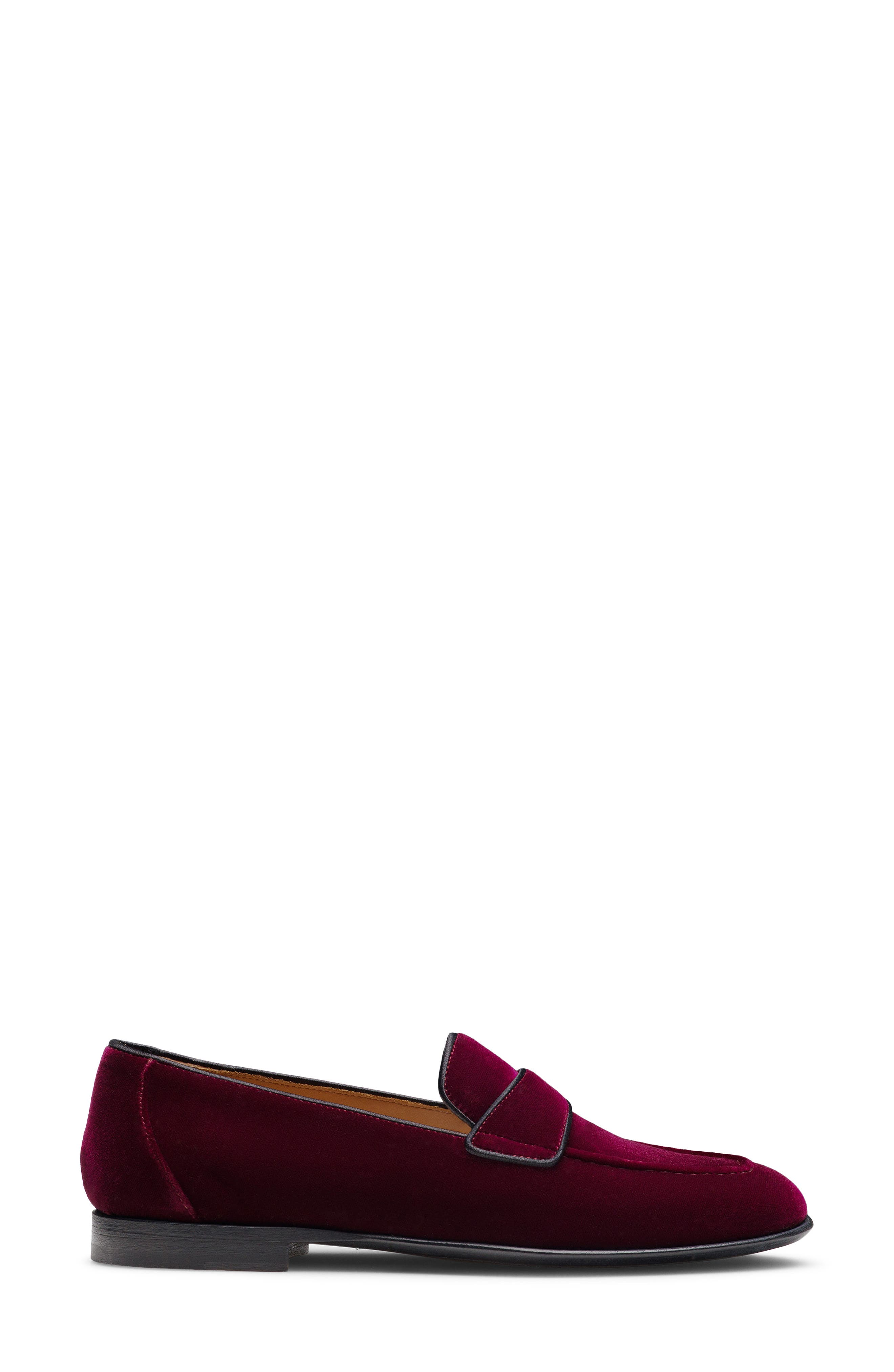 Quinn Velvet Loafer, Alternate, color, BURGUNDY VELVET
