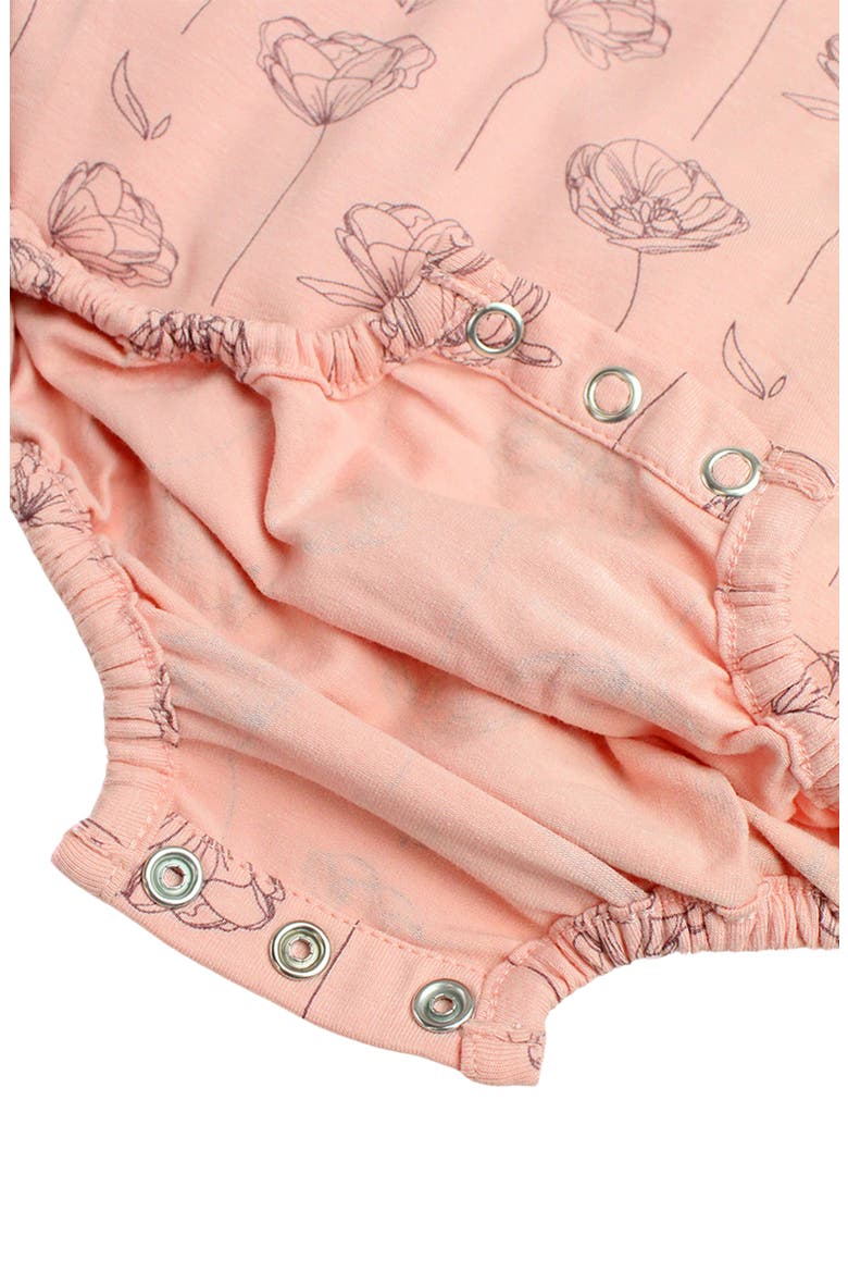 Floral Ruffle Romper & Headband Set, Alternate, color, PINK