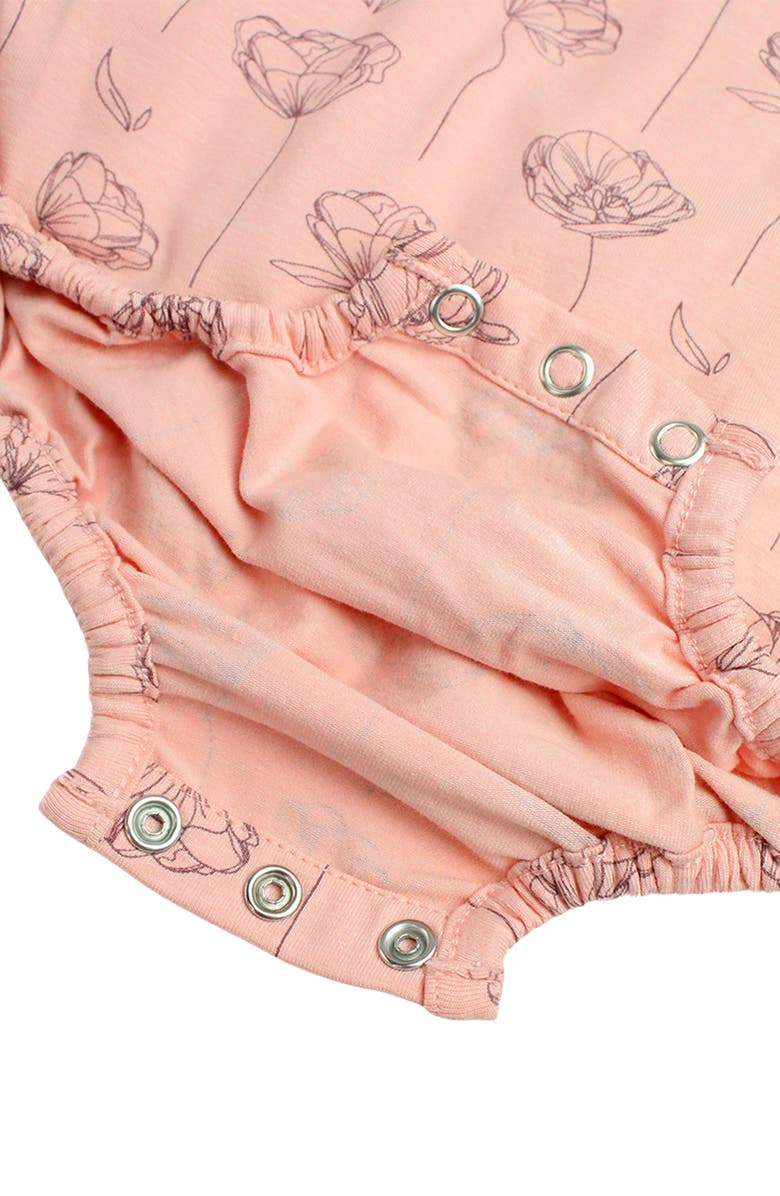 RuffleButts Floral Ruffle Romper & Headband Set, Alternate, color, 