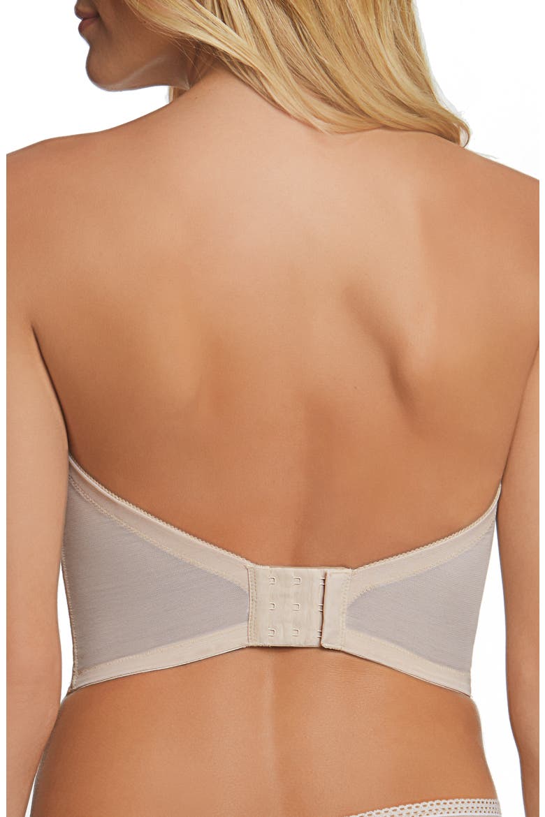 Tayler Lace Strapless Underwire Bustier, Alternate, color, LATTE