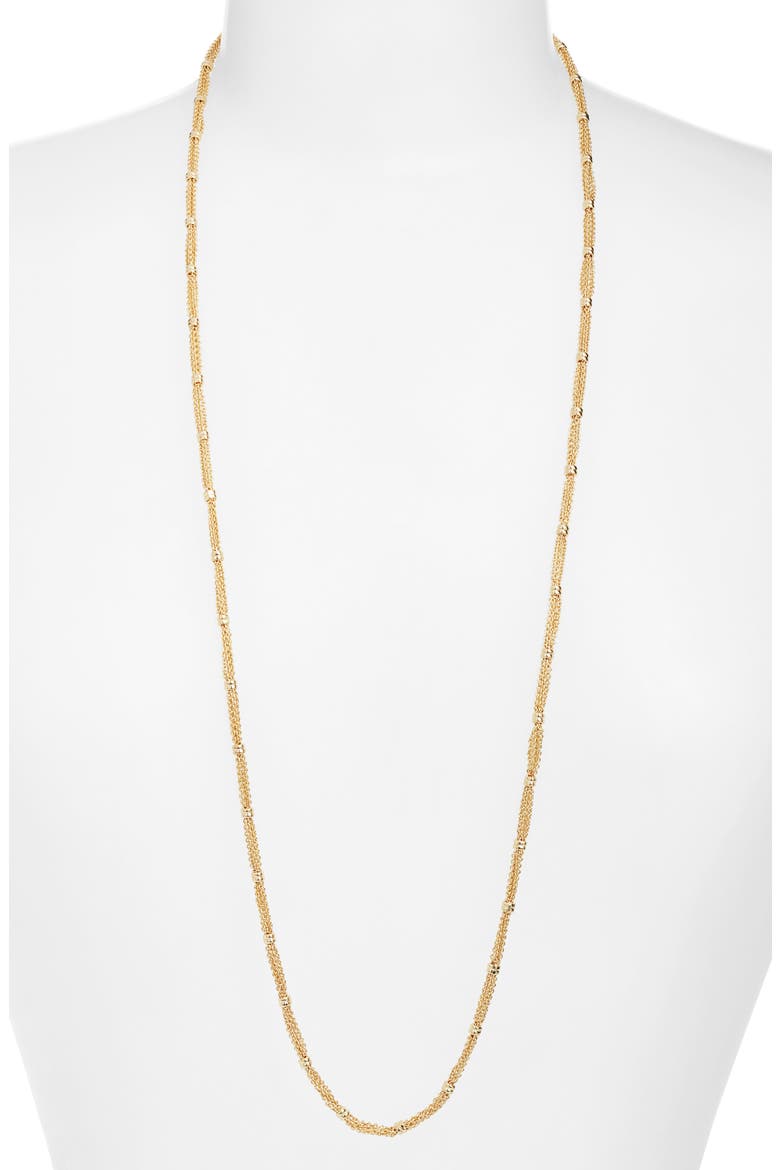 Gathered Chain Wrap Necklace, Alternate, color, GOLD