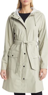 Rains Curve Waterproof Belted Jacket