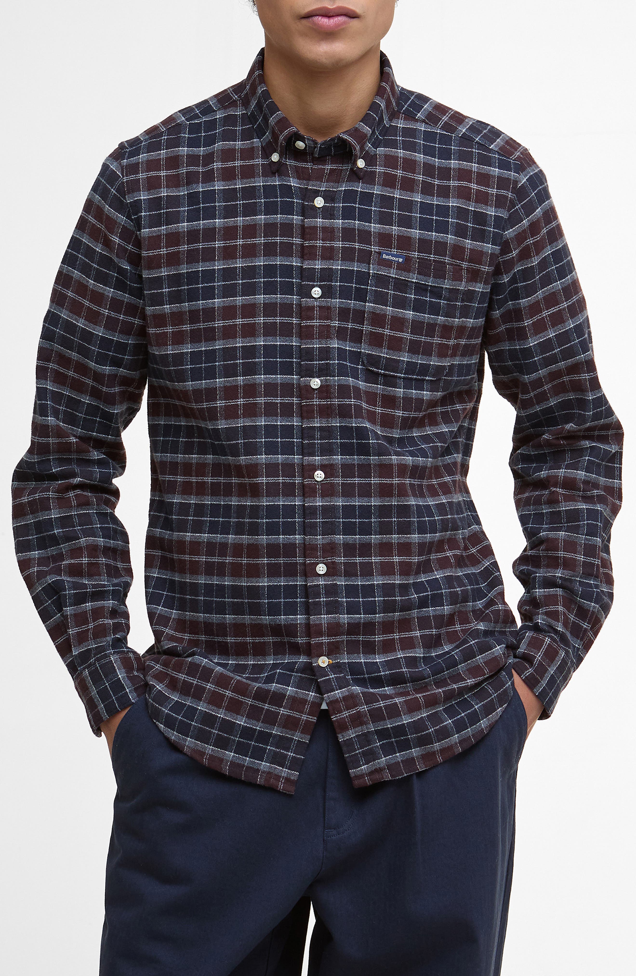 Haddington Tailored Fit Tartan Plaid Cotton Shirt