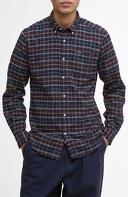 Barbour Haddington Tailored Fit Tartan Plaid Cotton Shirt