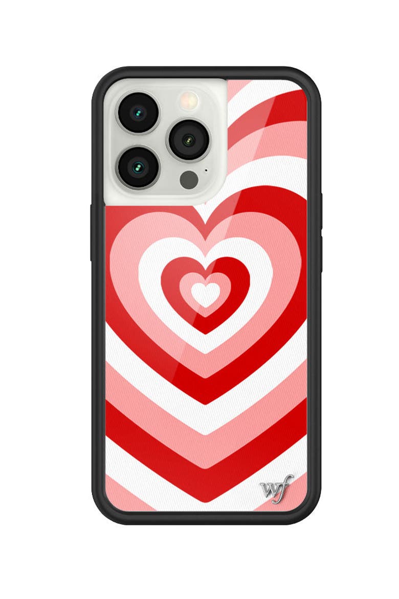 Latte Love | Peppermint iPhone Case, Alternate, color, Red