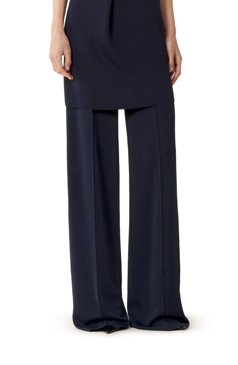 Lanvin Viscose Wide-Leg Pants, Main, color, Navy Blue