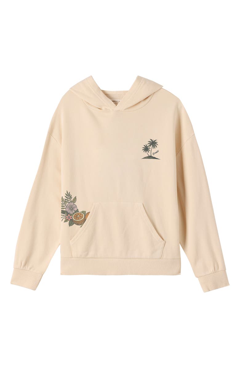 O'Neill Kids' Asher Fleece Graphic Hoodie, Main, color, Tapioca