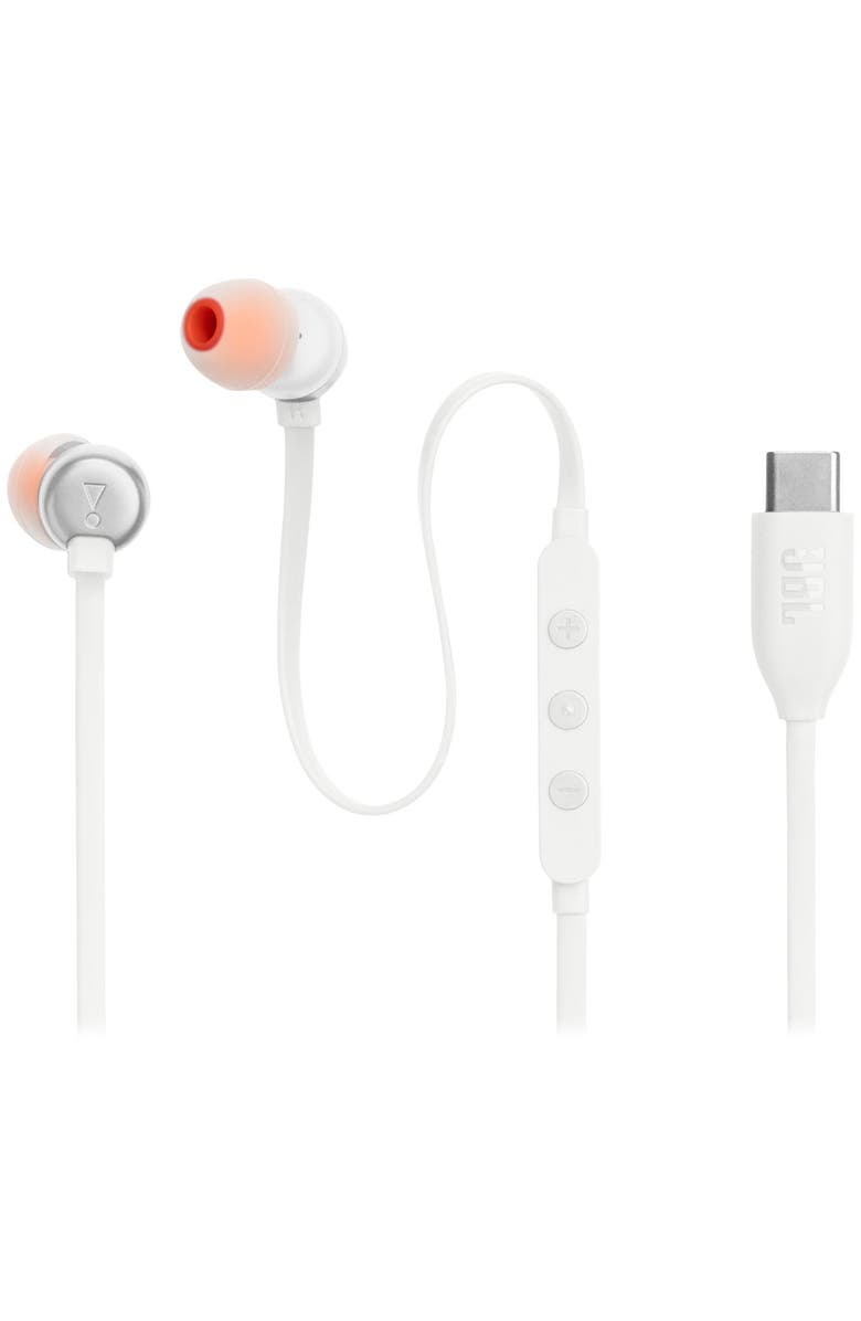 JBL Tune 310C Wired USB-C Hi-Res In-Ear Headphones, Alternate, color, White