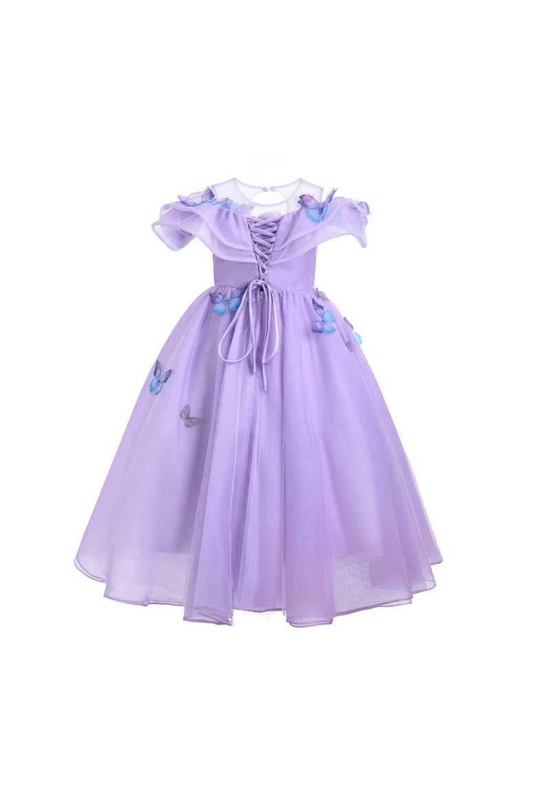 Zelia Butterfly Gown, Alternate, color, Purple