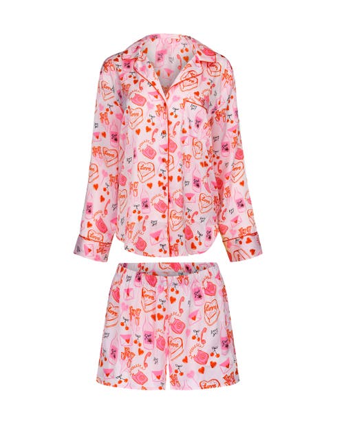 Shop Adore Me Sammi Pajama Set In Novelty Pink
