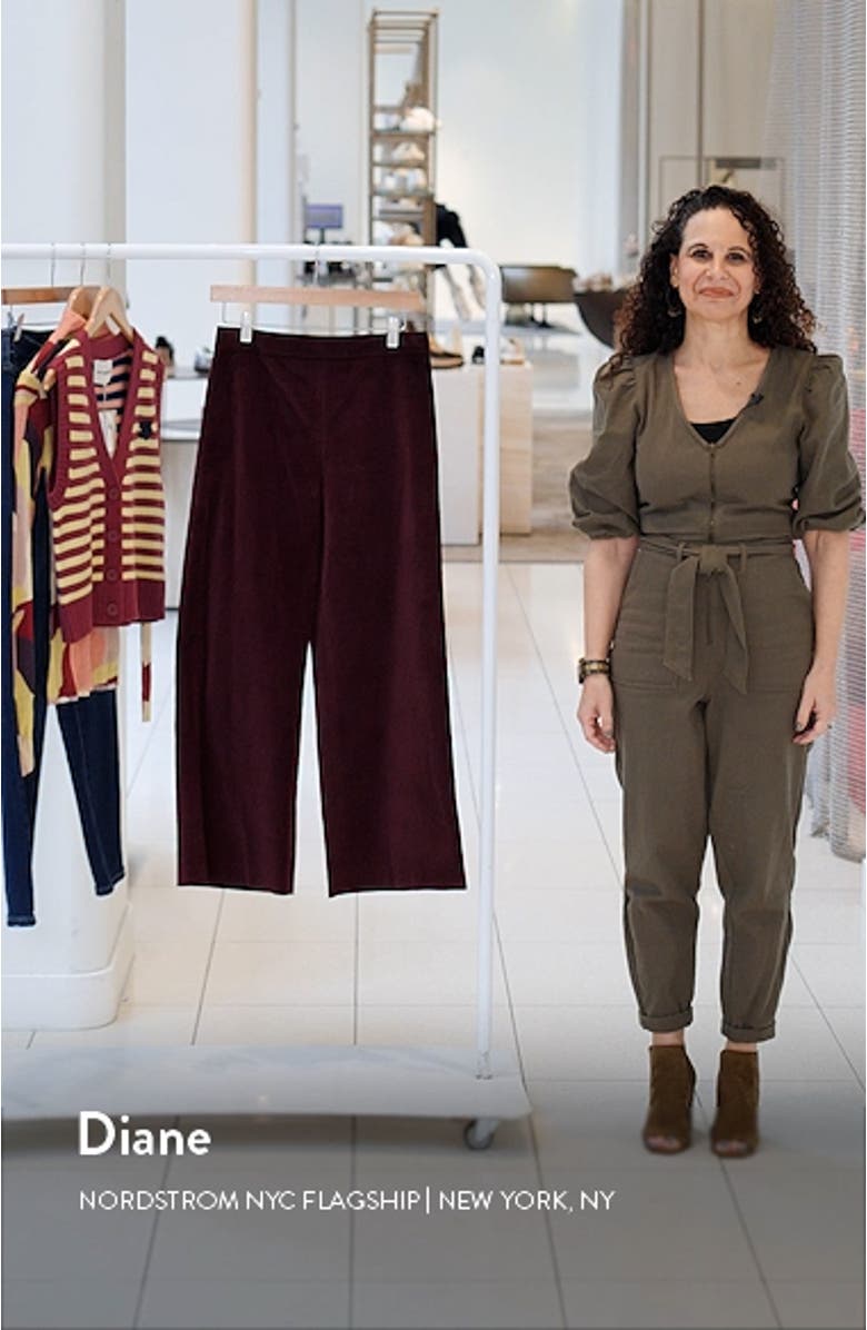 Velvet Crop Wide Leg Pants, sales video thumbnail