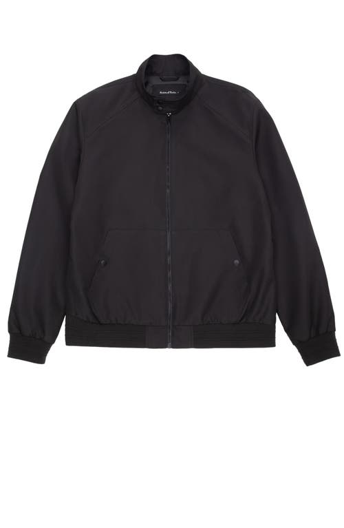 Rokka&rolla Classic Full Zip Bomber Jacket In Black