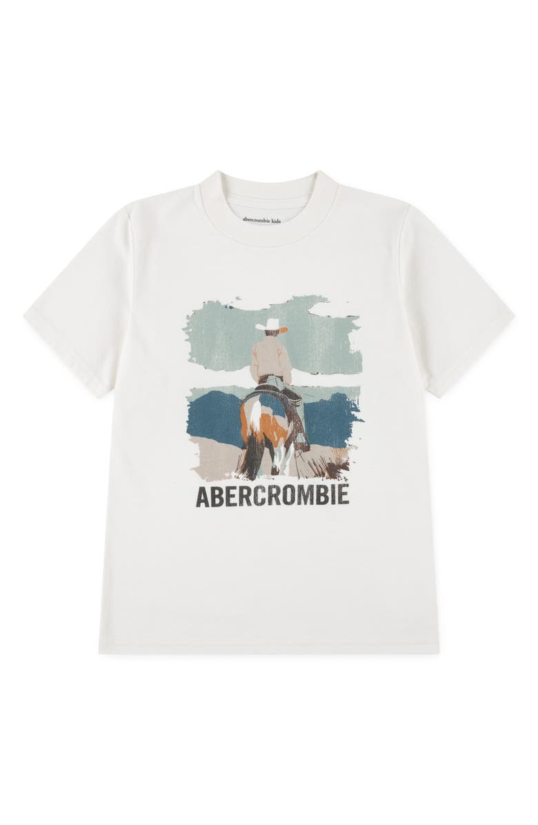 abercrombie kids Kids' Back Trail Cotton Graphic T-Shirt, Main, color, Jet Stream