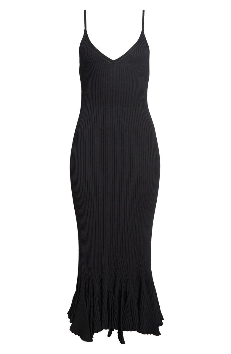 Proenza Schouler Judith Rib Sweater Dress, Alternate, color, Black