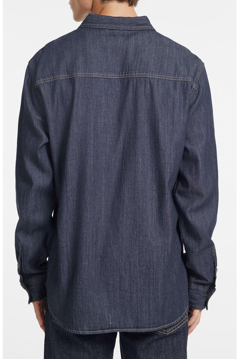 Regular Fit Denim Button-Up Shirt, Alternate, color, NAVY