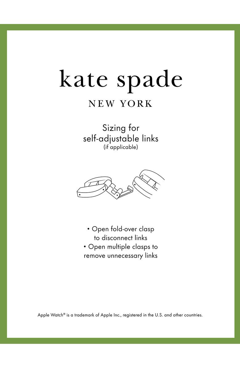 Kate Spade New York scallop 16mm Apple Watch<sup>®</sup> bracelet watchband, Alternate, color, Gold