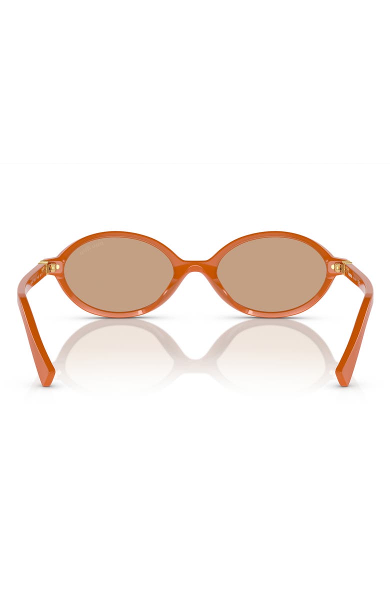 Miu Miu 50mm Oval Sunglasses, Alternate, color, Orange