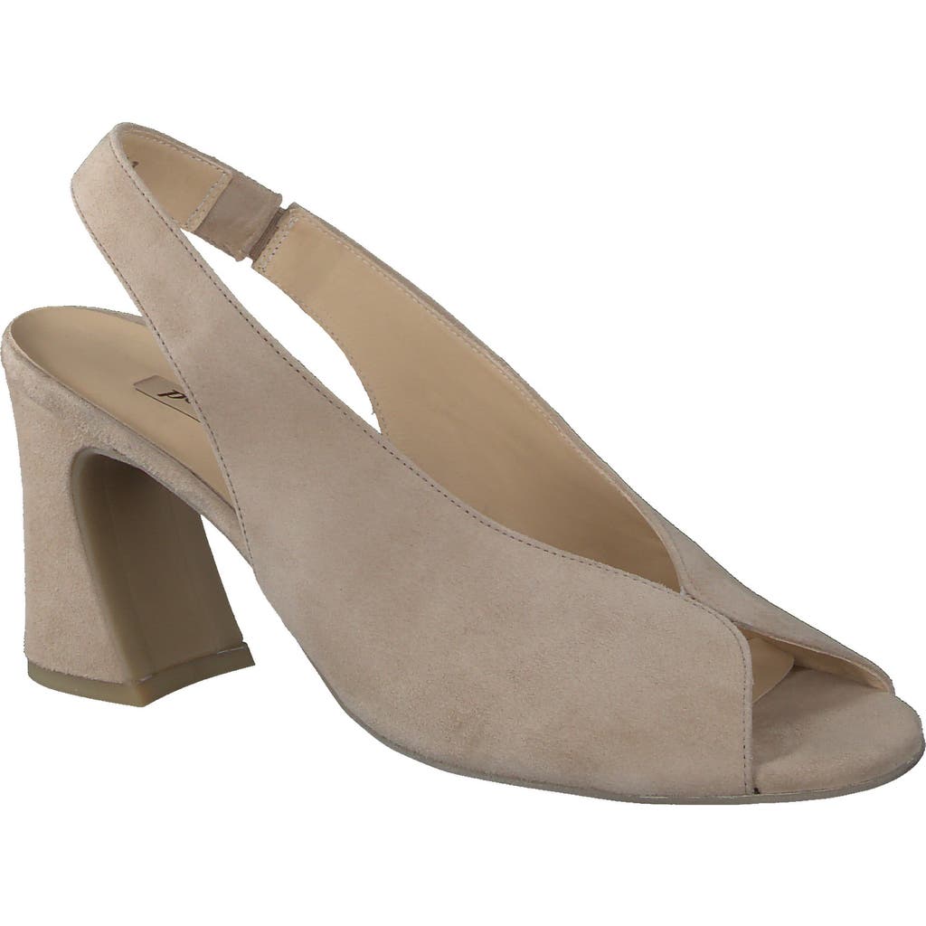 Paul Green Riviera Slingback Sandal In Champagne Suede