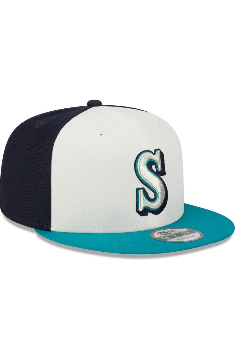New Era Men's New Era  Cream Seattle Mariners 2024 Batting Practice 9FIFTY Snapback Hat, Alternate, color, 