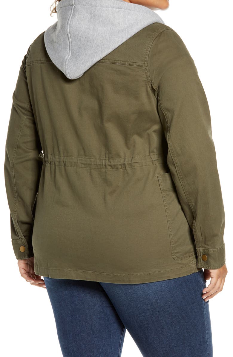 Caslon<sup>®</sup> Hooded Utility Jacket, Alternate, color, 