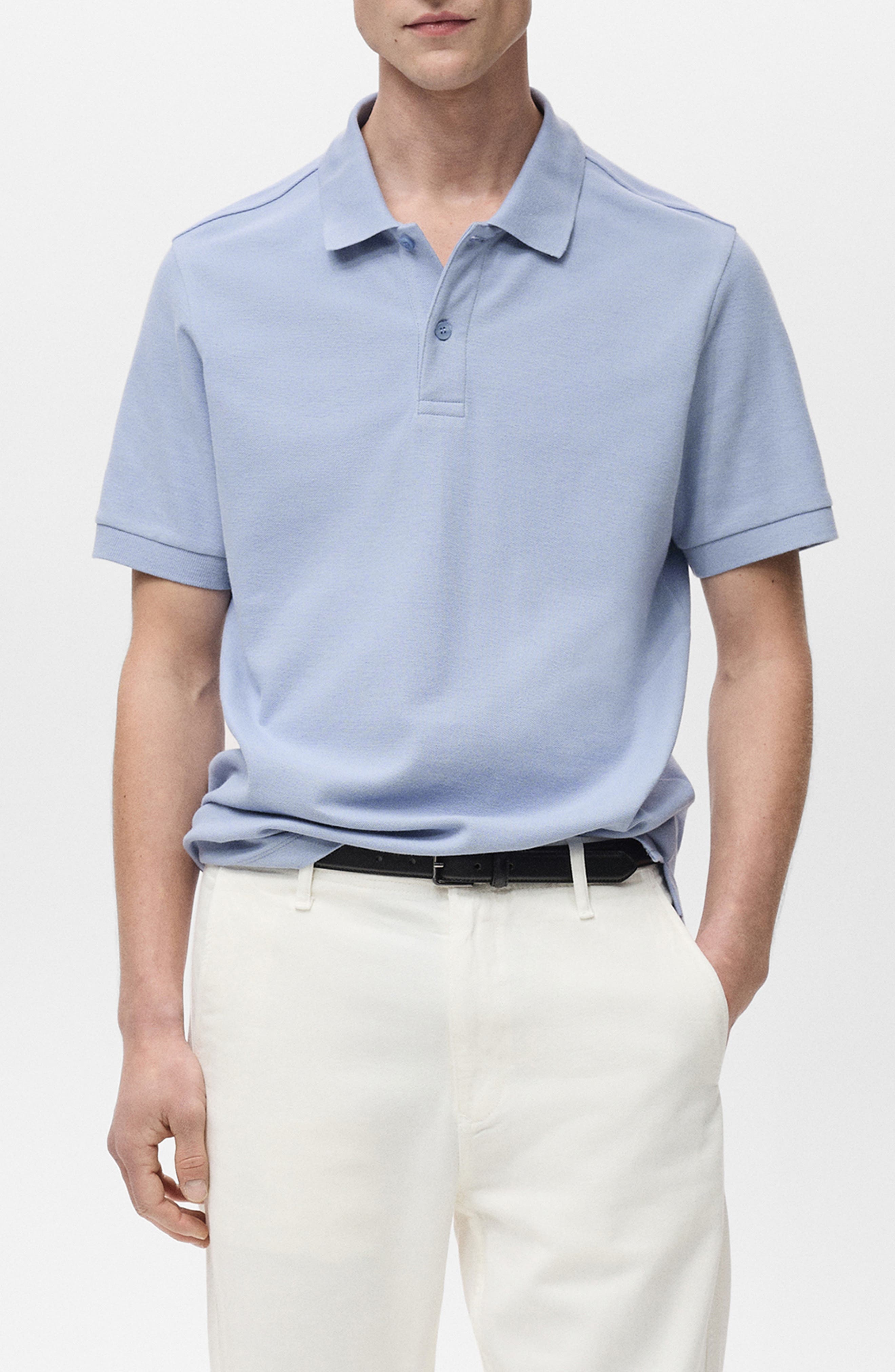 Regular Fit Cotton Pique Knit Polo - image 3