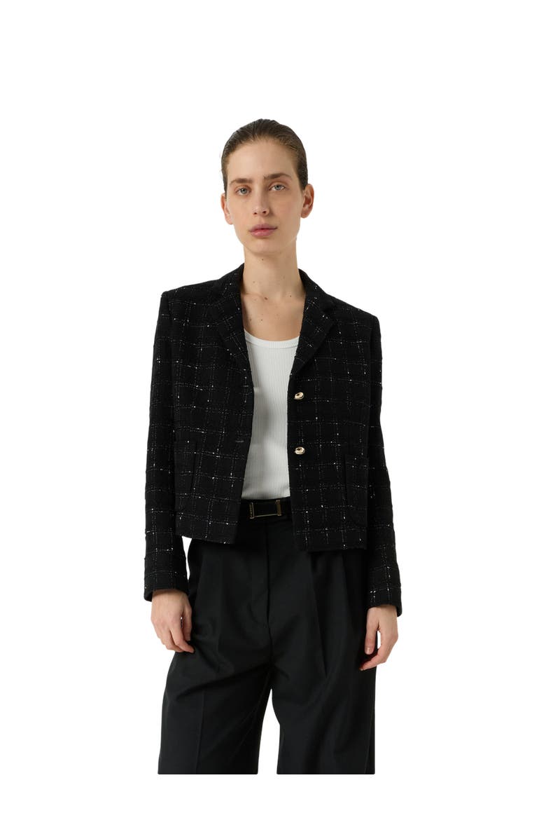 Tiana Single Breasted Tailored Blazer, Main, color, Black