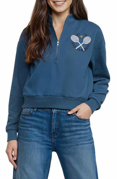 Wildfox Carly Sports Club Quarter Zip Pullover