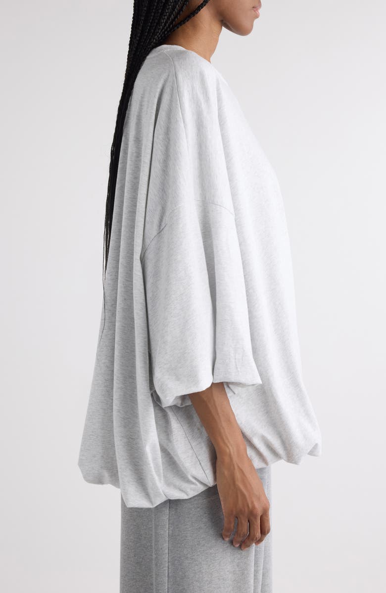 Acne Studios Eniko Bubble Hem Sweatshirt, Alternate, color, Grey Melange
