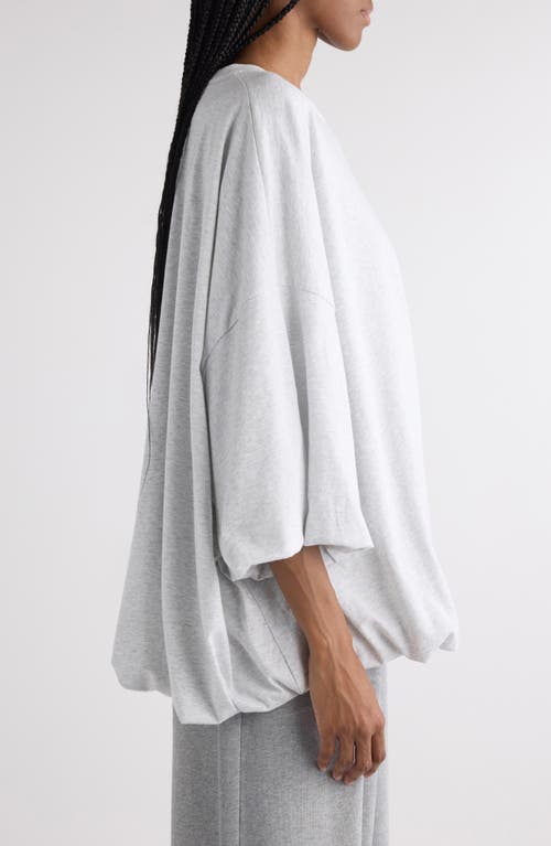 Acne Studios Eniko Bubble Hem Sweatshirt In Grey Melange