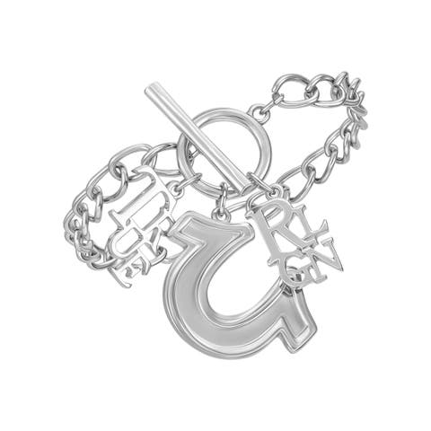 Horseshoe & Logo Charm Bracelet