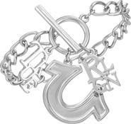 True Religion Horseshoe & Logo Charm Bracelet