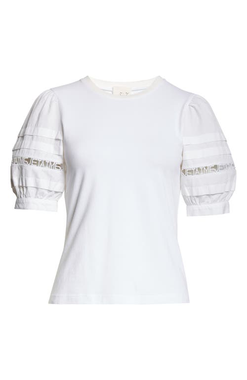 Cinq À Sept Cinq A Sept Corianna Puff Sleeve Top In White