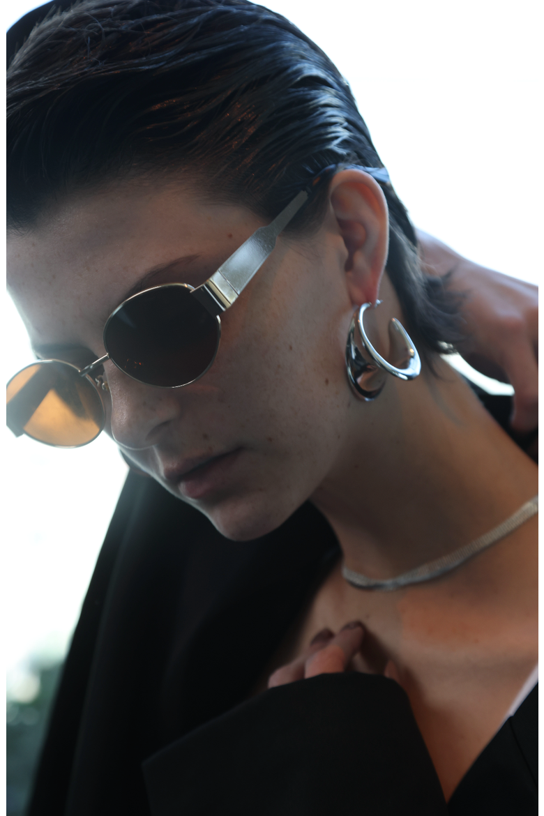 Silver Bond Statement Earrings, Alternate, color, Silver