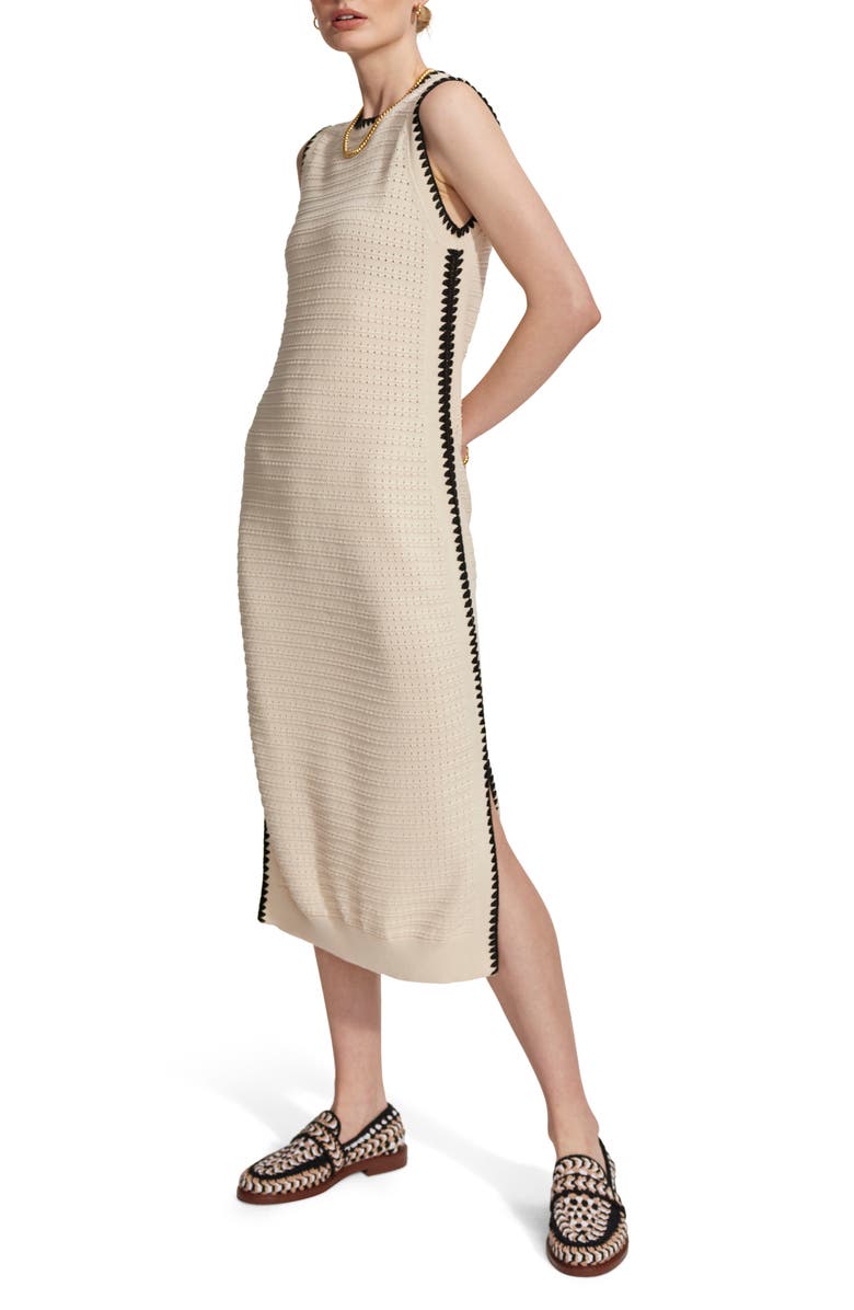 Varley Dwight Sleeveless Midi Dress, Alternate, color, Birch