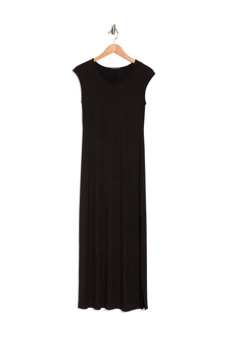 Scoop Neck Maxi Dress, Alternate, color, BLACK
