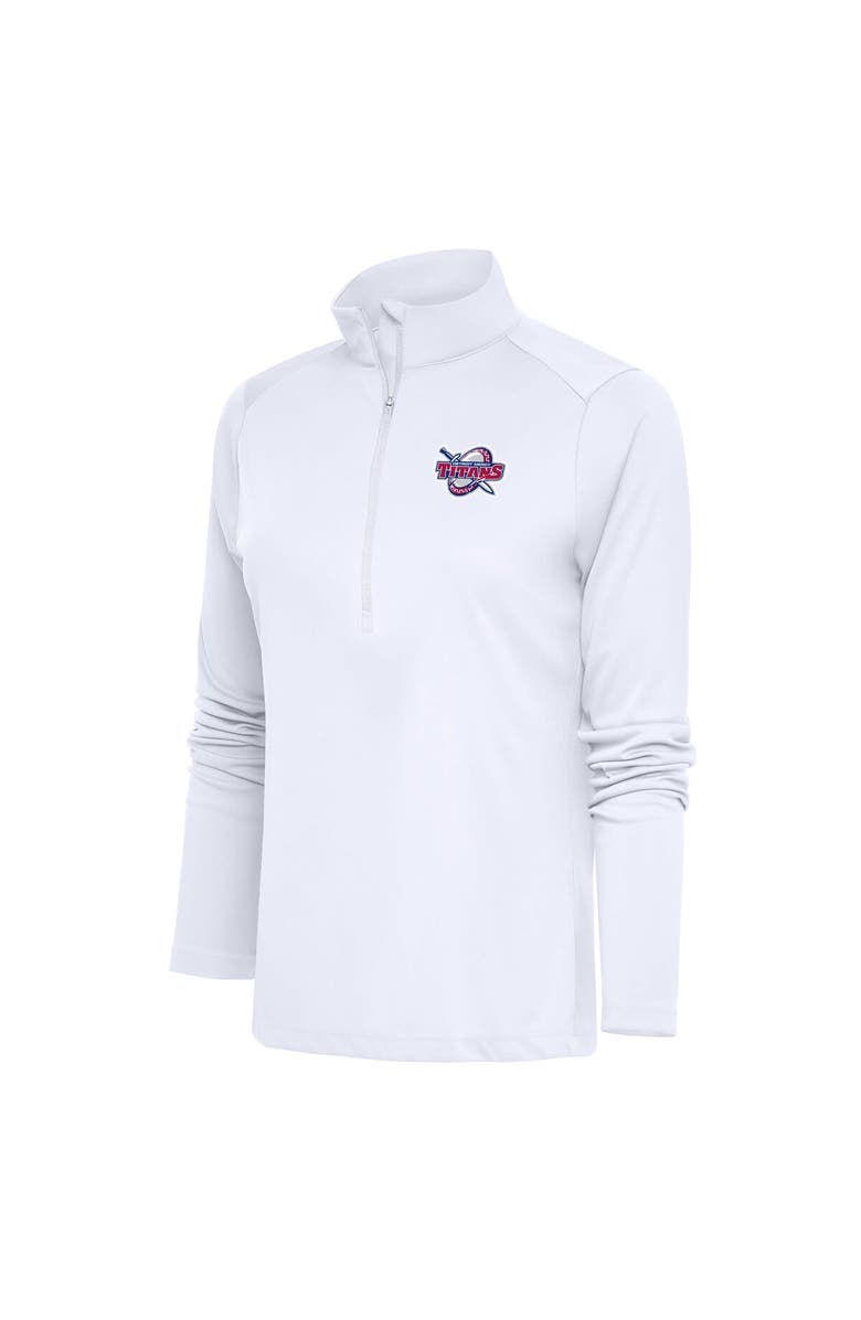 ANTIGUA Women's Antigua White Detroit Mercy Titans Tribute Digital Thermal Half-Zip Pullover Top, Alternate, color,