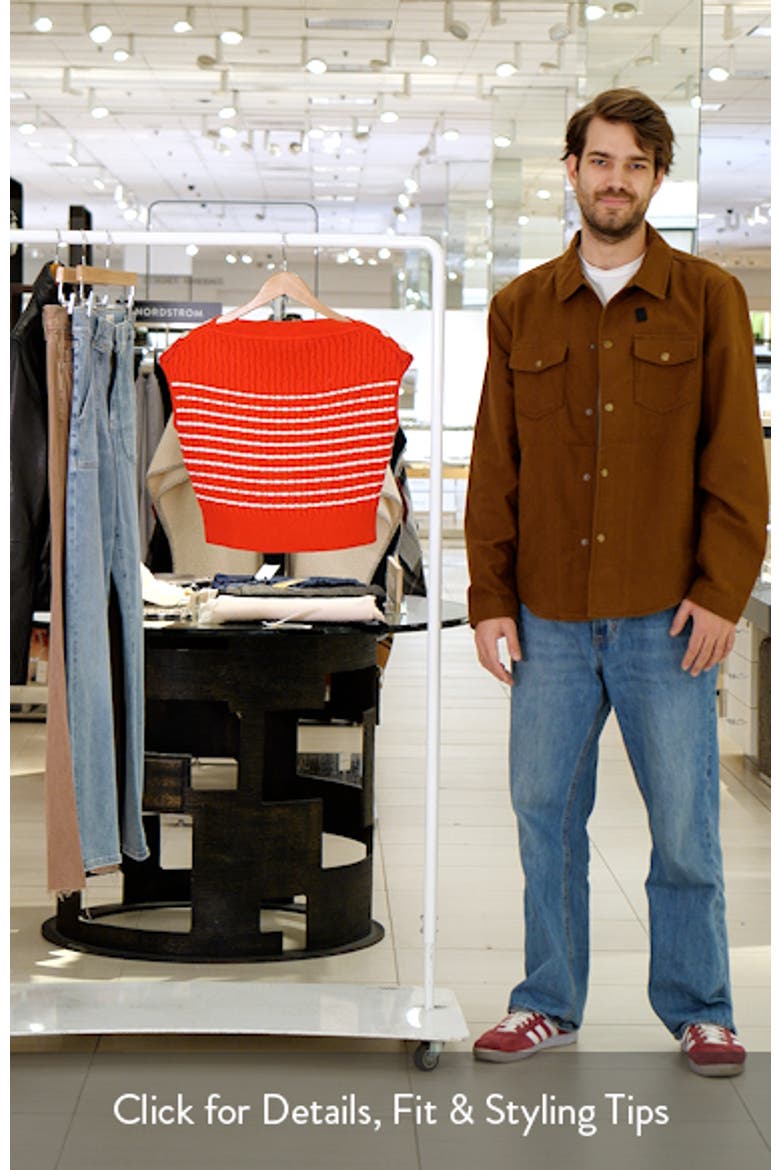 Button Shoulder Stripe Cable Stitch Sweater video