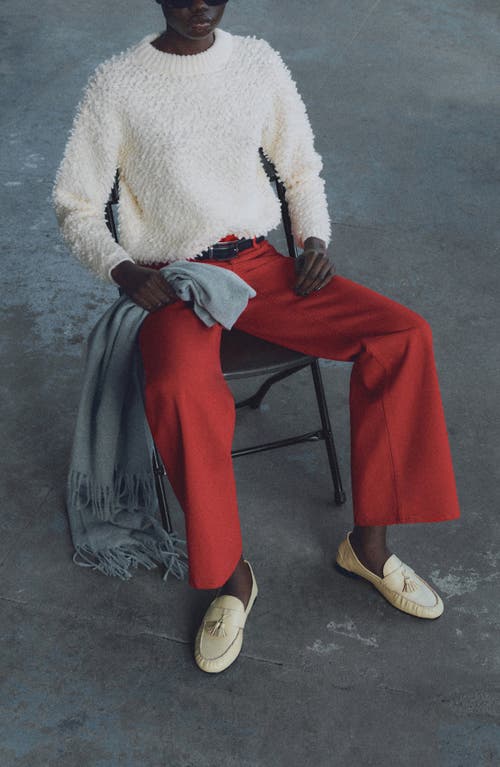 MANGO MANGO BOUCLÉ CREWNECK SWEATER