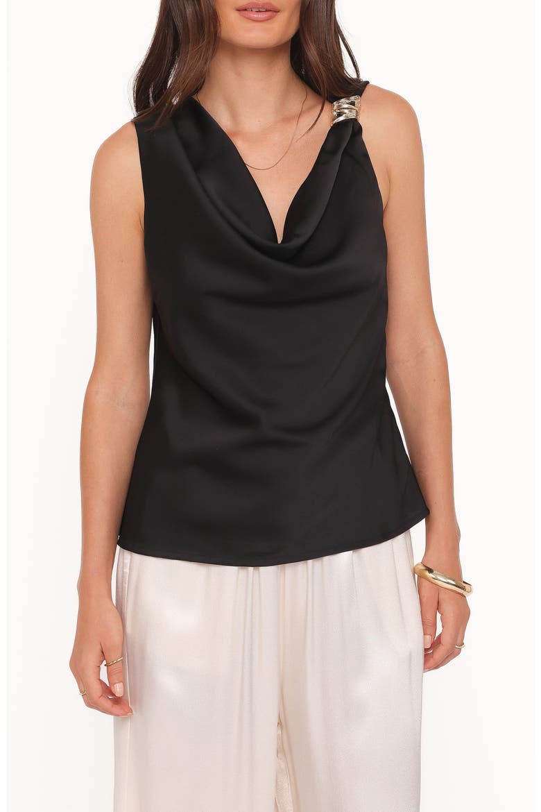 Serena Cowl Neck Top, Main, color, BLACK
