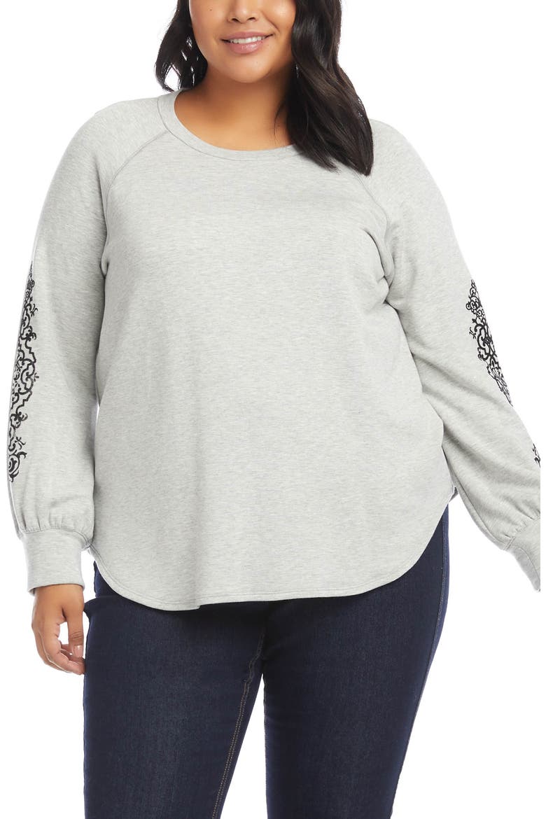 Medallion Sleeve Top, Main, color, LHG